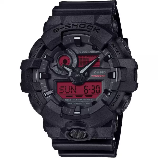 Casio G-Shock GA-700BBR-1AER Black and Bold Red Series