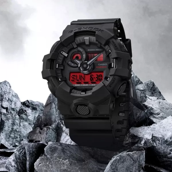 Casio G-Shock GA-700BBR-1AER Black and Bold Red Series